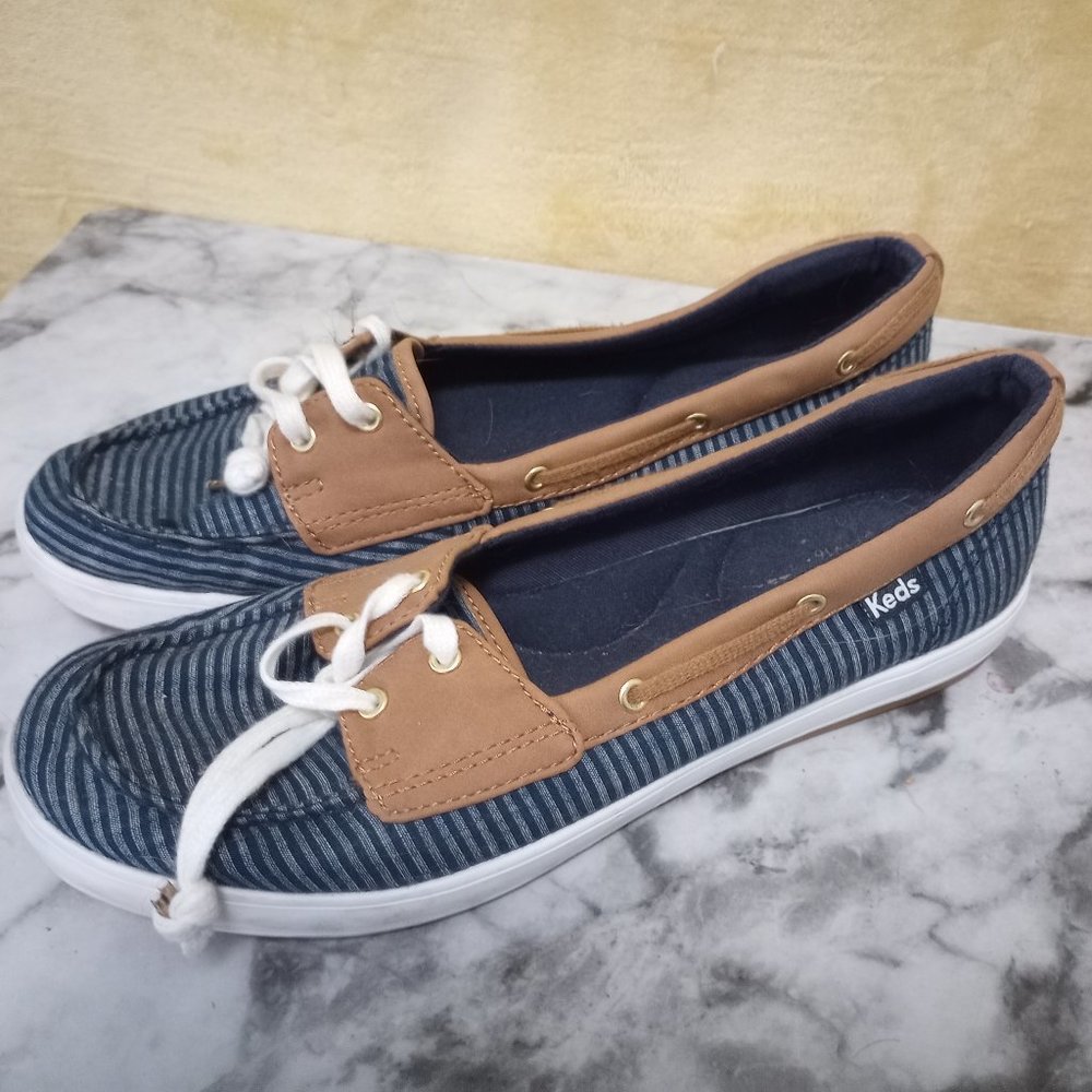 Keds Blue Boat Shoes - Size 8